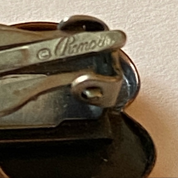 Renoir Copper Modernist Botanical Leaf Clip-On Earrings - Picture 8 of 9